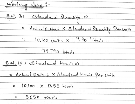 Worleingote: Standanel Buaunlity - Sol, (b) => Ackuaul Outpuk X &tondaned Quuntity Per buit 4.90 litein 10,100 Uuits X 49.,79