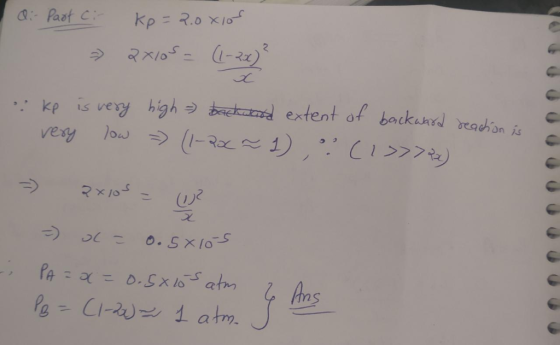 Rast Kp: R.oxio c 四:. c: : ke is vey highbhned extent of backened readhon readion is extenf o ckuhs Ans 0