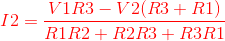 12 = R1 R2 + R V1R3 – V2 R3 + R1) R1R2 + R2R3 + R3R1