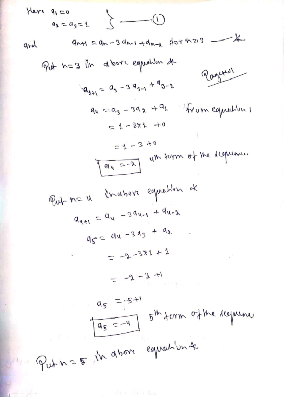 Here 9120 ag=dg=1 and - x antaan-3 an-stan- fornai Put nas in above equation at ( dj a d -392-1 +93-9 Au = d3 - 392 +9 from e