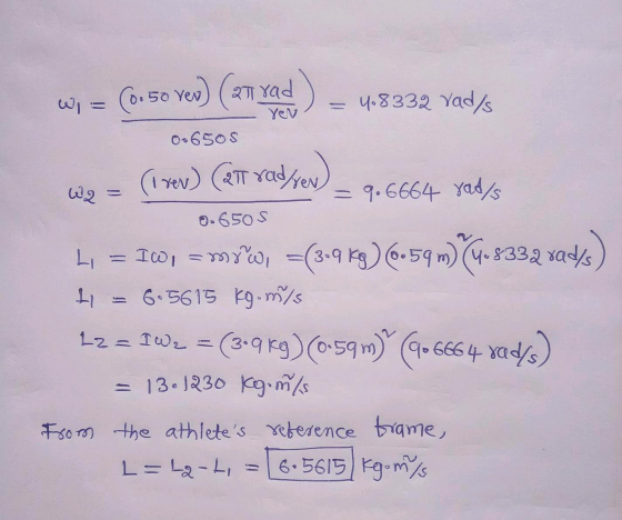 (0.50 ver) (2Ti rad 4.8332 Yad/s rev 0.650s (i vev) (PTT radser ونها 9.6664 yads 0.650S LI T = 29 30 =(3-9 18) 6.59m) que 4.