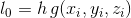 l_0 = h\,g(x_i,y_i,z_i)