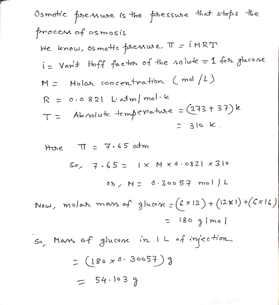 Osmotic pressure is the pressure that stops the process of osmosis We know, osmotic pressure, TT - IMRT. iz Vant Hoff factor