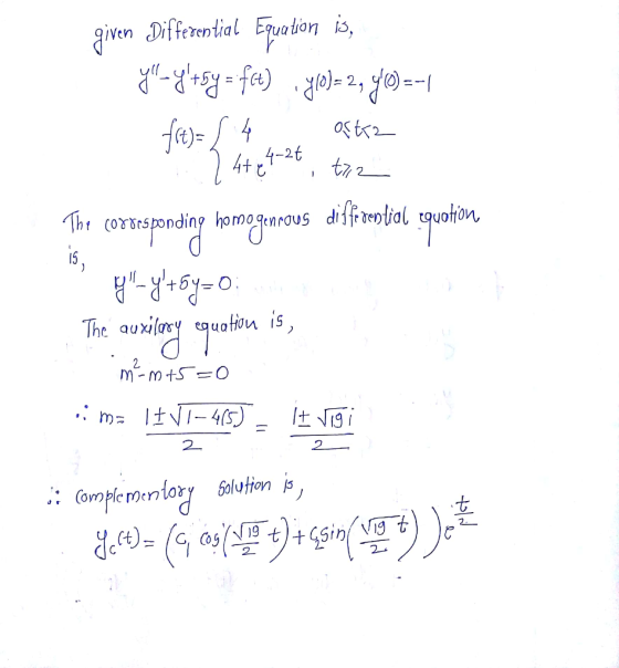 iven Differential Euation i, 4+4-26 2 2