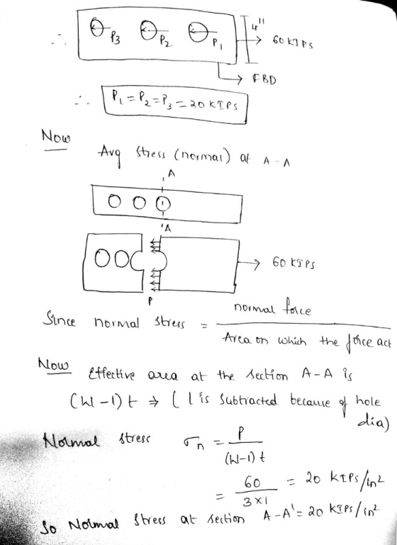 SO K1PS 2 BD Now 60 Kps Arta t wkih the lce ach kIouw tfeckive (V1-1) t hole dia) l is subtracted beca ue