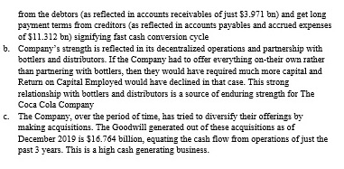 from the debtors (as reflected in accounts receivables of just $3.971 bn) and get long payment terms from creditors (as refle