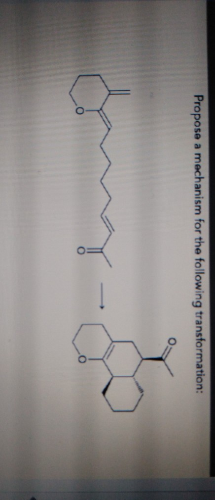 Propose a mech anism for the following transformation: