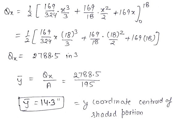 05 : 3 [1293 + 108 2 + 169x316 69 । 2 / 324 । 169 . (18)2 18 २ 7 3 8- 2788.5 in 3 = 3 - 27885 ♡ -14.3) = y coordinate centor