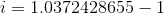 i= 1.0372428655 – 1