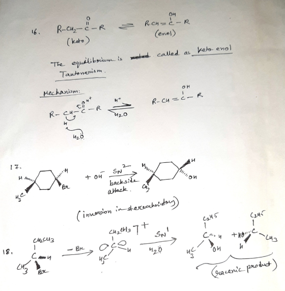 ои 16. & Ron- & -R R-cu- & -R (keto) (enos) noted called as keto-enol The equilibrium is Tantonerism, OH Mechanism: R-cuc-R O