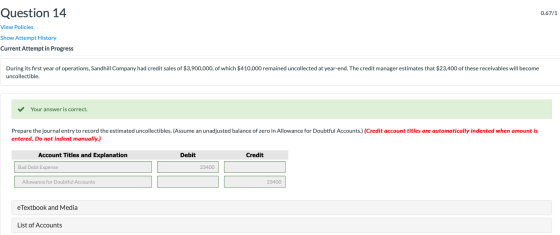 Question 14 0.67/1 View Policies Show Attempt History Current Attempt in Progress During its first year of operations, Sandhi