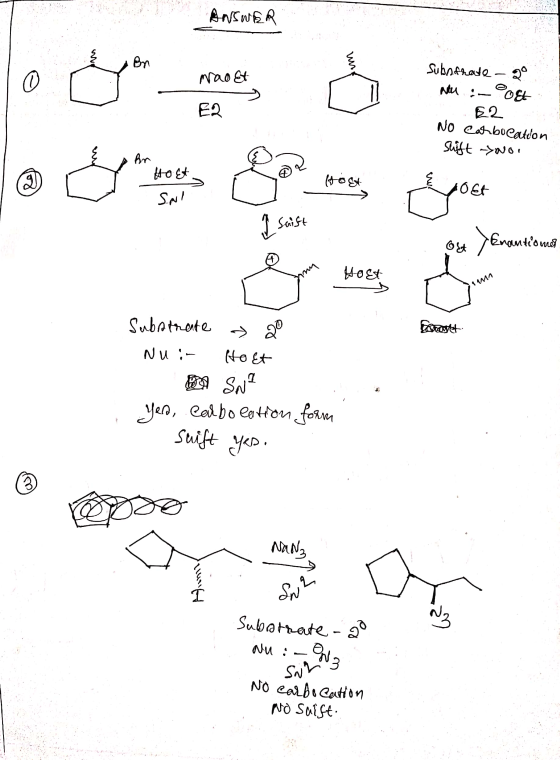 ANSWER ANSWER on Nao&t Subsfreude - 30 Note :- Post 22 NO Catbucation Shift ynol Ar Host Hogst Sal Shift Ost Enontio med AL