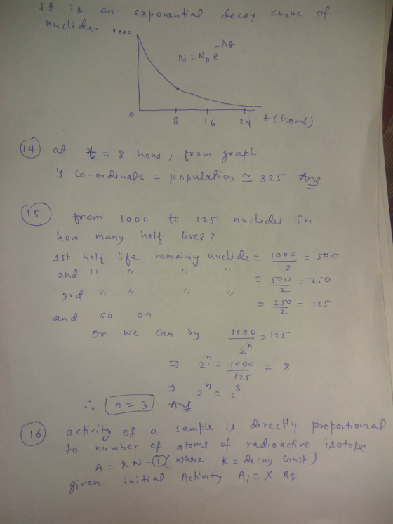 ULO nucu d hons a m trom 1000 to 125 nuclide」 in hou many helt liveg 2 2 3rd こ12 and SOOn o We Canb 2. り3 2:2. 1 achoity of a pl reetly Propa.tonalp sam to nu mber of afoms of radio acveoto achve、120tobe