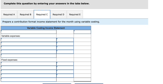 Complete this question by entering your answers in the tabs below. Required A Required B Required C Required D Required E Pre