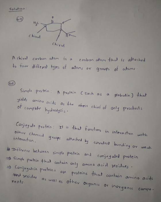 Soludion: chirul chirul carbon etom that is attached carbon utom is a A chiral g roups ot catoms to four different tpes of at