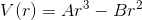 V(r)=Ar^{3}-Br^{2}