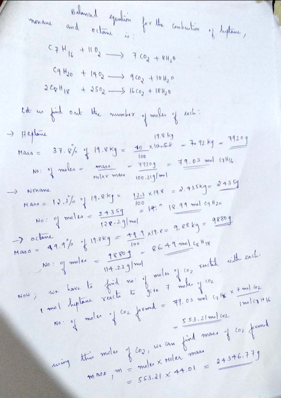Bamiad manam and eclane mbution + CoR, CqHo t140 Co t1o H mdnt mber ach X 37. ९- । 1.२k१ (1.8 kg 40 xlo-5k Mass 192 k120 mele
