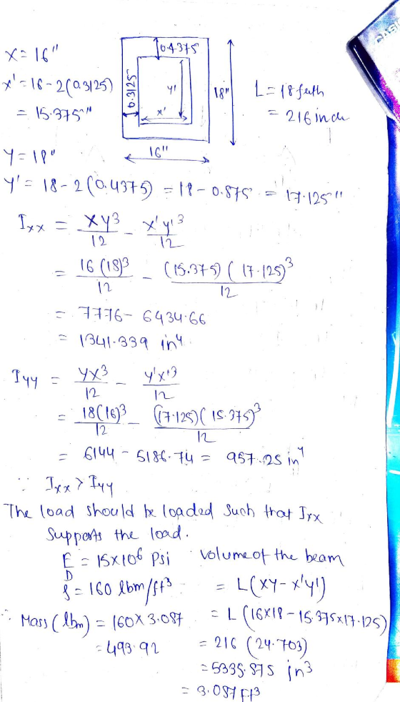 X=16 10.4345 x-16- 16-260.3125) = 15.37514 S718.a 18 L = 18 feeth = 216 inch 16 Y-19 Y= 18-2 (0.4375) = 11-0.875 7:12511