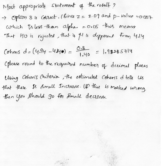 Most approprate tate ment ha reul corhich T% ss than alpha o.os his meanm cpleac rơund to the recpuised number or dcumal plat