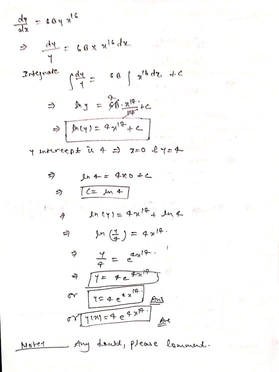 rycan=4 equit. don 604 gela edy gelo de 4 Integnade GO 16 da ta 20 - selama og ome eneys = 4geltta y entercept is 4 = x=0&y=4