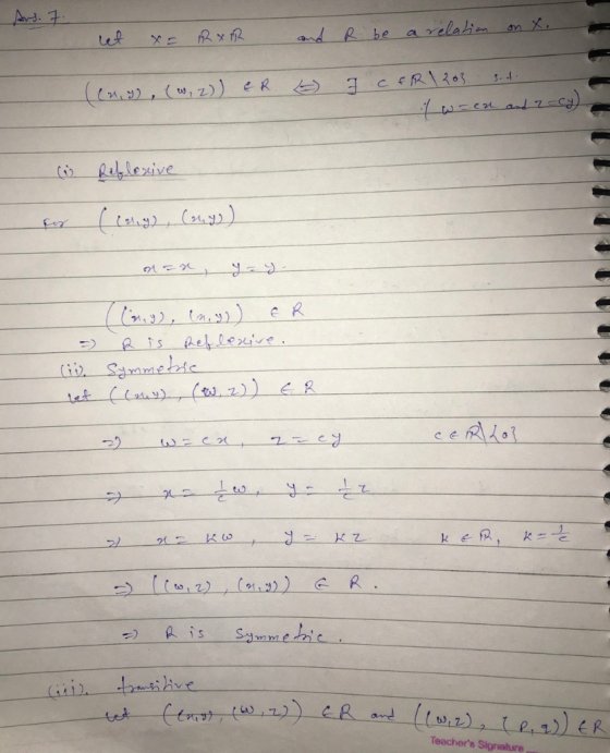 Aus. 7 et x= R XR and R be a relation on x. ((a, g, (w, 2)) ER 7 CEFR 1203 soto (is for Reflexive (cang), (49) nax, gay- (ny)