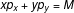 \small xp_x+yp_y=M