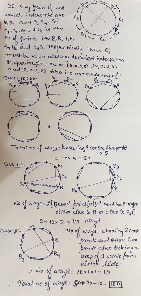 B If only pair of lines , which intersects are B, B and B₂ Bq of C, C, C and ly be the no of points blw B, B, BB₂ 34 - Car Bz