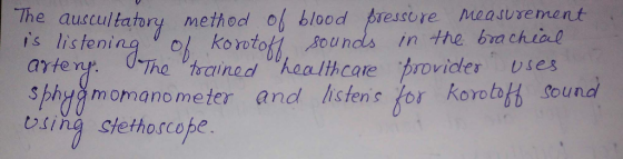 lhe aus cultahry Method blood pres sore Mea weme nt korotokl Bounds in the bra chial The tocuned healthcare provider uses Sou
