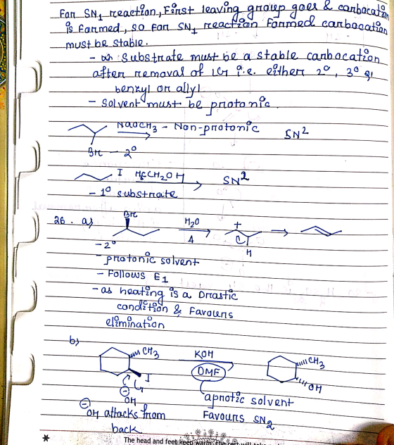 Ear SNI react _fan_SN.,_treaction, First leaving group gold & Onbecat is formed, SO_FOR_SN reaction foamedi carbonate --Must_