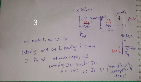 (assume) b) bunen, TJ GA (assume) 15A 44, I, 9 I L=64 CU Hm + 104 IBAVI I4. at node 1, as GA is TRA entering and aA is leavin