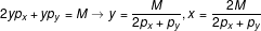 M 2M 2ypx + ypy = M + y = 2p, + Py* 2px + Py