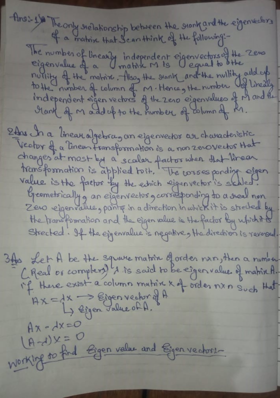 a matrite M is lequal to the eigenvalues of m and the Rhe filho. Sa The only selakonship between the sank and the eigensectos