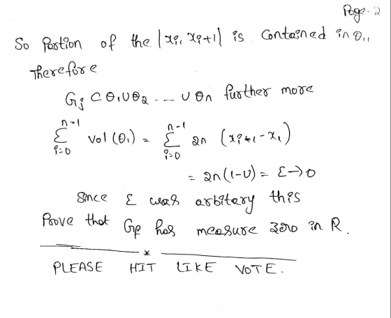 Page 2 So Postion of the lai, xotil is. Contained in.. Therefore G; Covor - von further more nal E 9=0 Vol (0) Eon (1801-20)