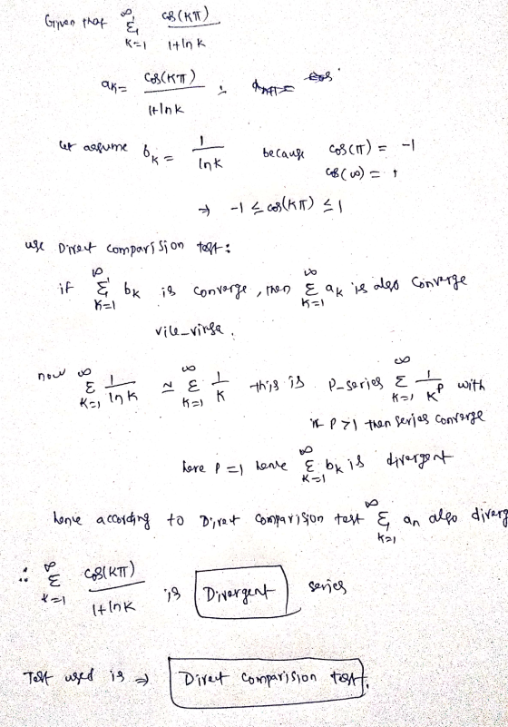 GS (KTU). Griven that & K 14 Ink CoB (KTT) tos ak- tink er assume bis .-1 Cos CIT) because Ink CB ( 0) = > -1 <cos (KIT) SI u