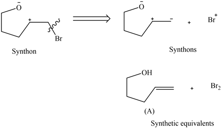 +
Br*
Br
Synthon
Synthons
-OH
=
+
Brz
(A)
Synthetic equivalents