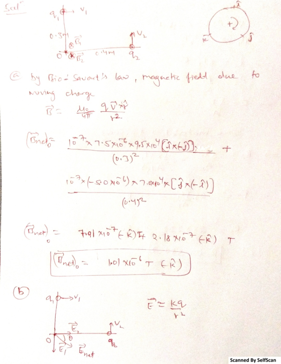 9, 0.374 وم 1 cym B 9 to a by Bior savents law, magnetic fiedt due moving charge BE Mo qu xe СТ Bnela 107x7.5x108 x 9,5 X 10