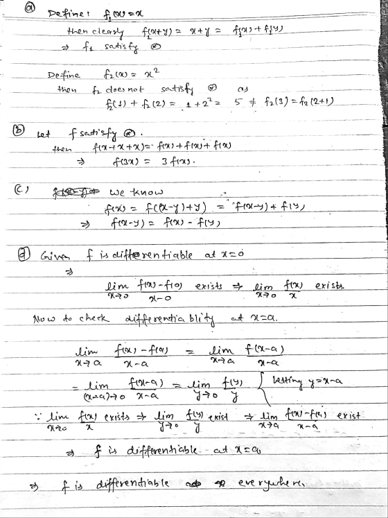 @ Defined fw sa fol+ y)2 % + y2 f3+ fly) ft satisfy o then clearly Define then f2 (A) = x² fa does not satisfy fcd) + f1 (2)