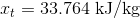 x_{t}=33.764\textup{ kJ/kg}
