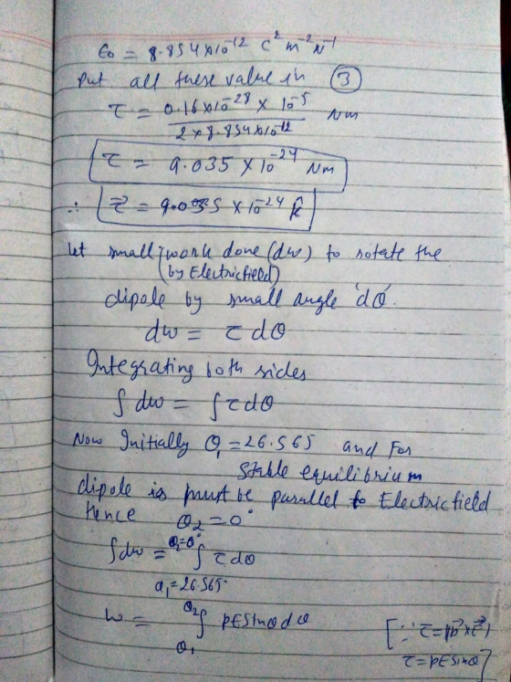 to - 8.85 4x1012 cment put all these value in (3) - 0.1604629 Xlos to - 2x8.8546/5th - 9.035 x 1024 um 2-90075 X 1024 h let s