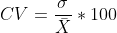 CV * 100