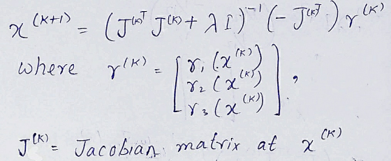 x(x+1)= (Just Jok) + A 2) - (- Just :) & (K) where y(K) = 18; (***)) ? 182(x (K) , [r3(x(K) Jek) - Jacobian matrix at x CK)