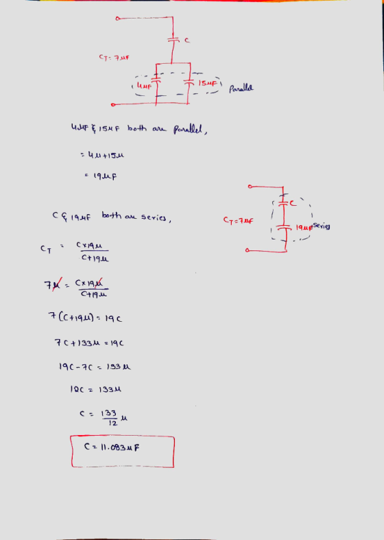 Ст: алғ 4 не 5мг parallel UMF & 15uF both are Parallel, - Чи+5. в 19 C&quf both are series, Ста1 19up Serie ст Схңд criqu зх.