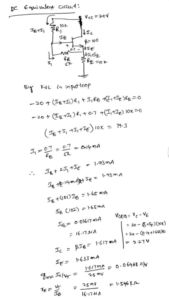 D Caui valeot Circut: Vec 20 1야 BYKL in inpdttoop 20 t (T t)R, RB te)eEo 20 (T+)R+ o7 +( lox 0 EOr = 113 ( o.7 =alyDA = 0-7 .