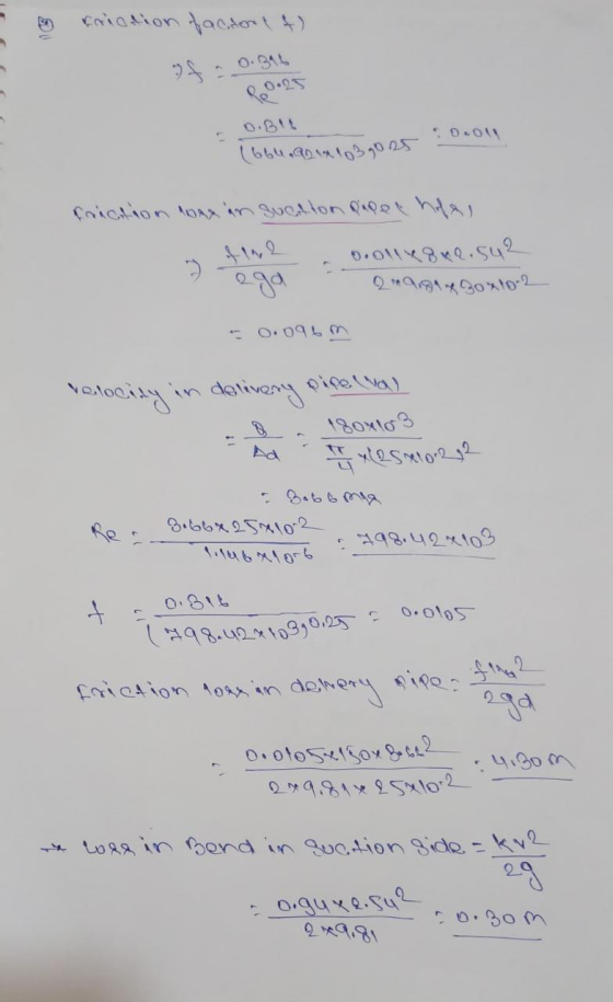 (6bu90 14 103.025 0.01 friction factor & f) f = 0.396 O.BIL friction or an suction Diper hofan 0.048x2.5u2 2 manga & Box10-2