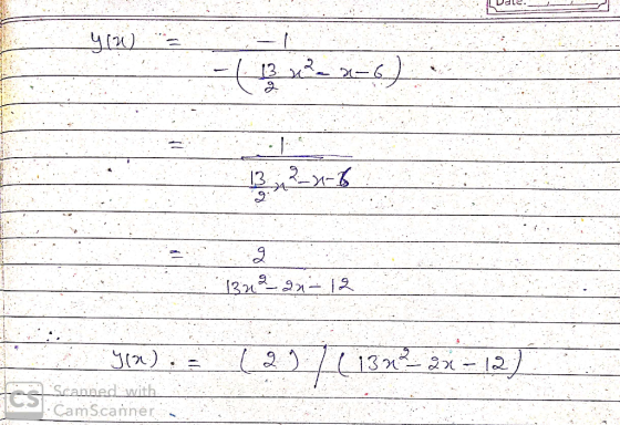 - 1 134 32 - 2 12 ya) : = (29 7613x²2x-12) Scanned with bol. CamScanner