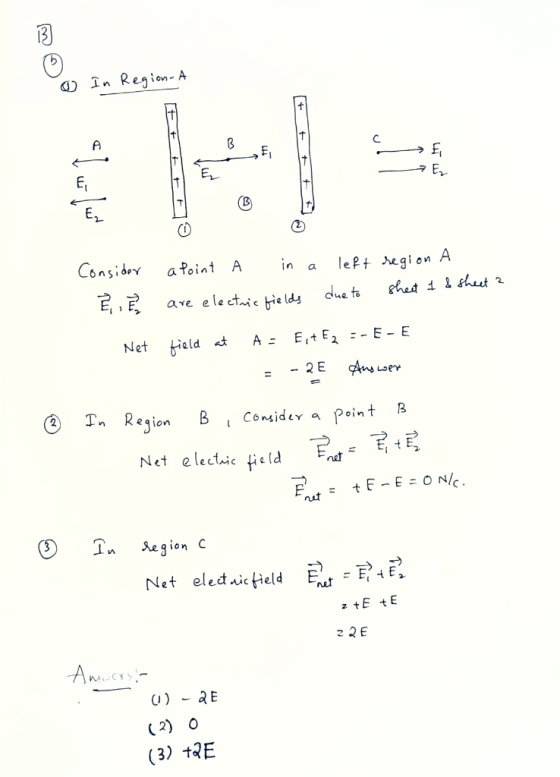 o In Region-A EEEEAO F+++ - E Consider È È a point I in a are electric fields left region A due to sheet 1 & sheet 2 Net fiel