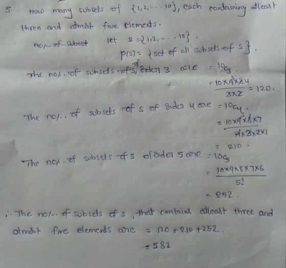 5 How many Sobcels of {112, 103, cach containinyot lea three and mt fve. elements the nok.of sobsds-ofs,,Brler13 ате )%. - )2