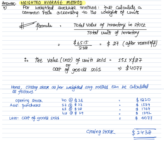 Answer: WEIGHTED AVERAGE METHOD for weighted average method : just calculate a common toete according to the weights of cenit