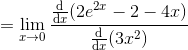 = lim 10 (2e27 – 2 - 4x) (3.12)