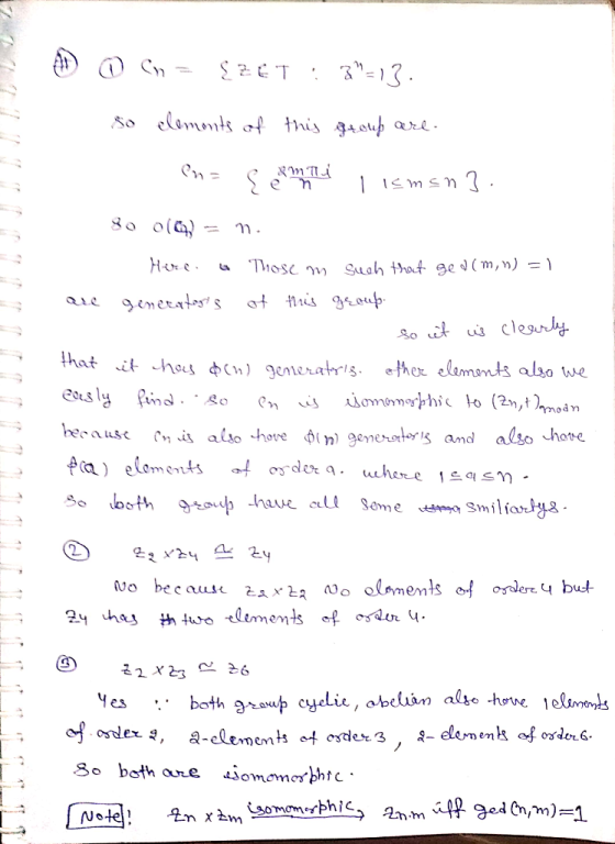 AD @ Cn = {ZET : 39=13. so elements of this group are. Pn S eemal lismsns 80 019) = m. Ho Those Sueb thout sedam,n) =) are ge